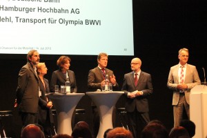 Diskussion bei der Sadtwerkstatt zum Mobilitätskonzept der Olympischen Spiele 2014