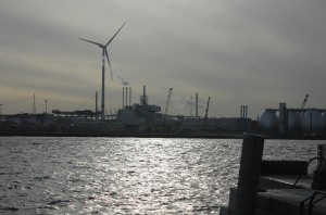 Nutzung von Windenergie im Hamburger Hafen