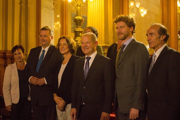 Sportausschuss des Bundestages im Rathaus bei Bürgermeister Olaf scholz