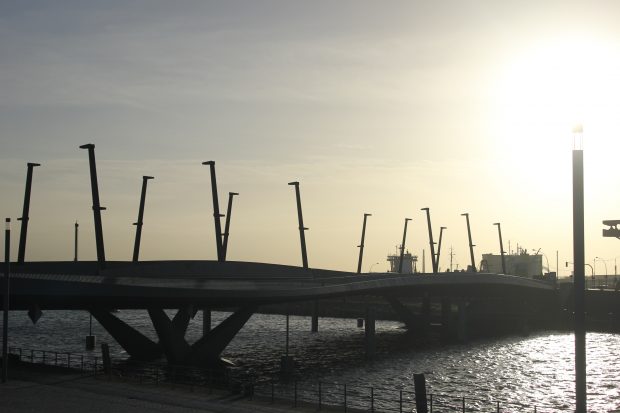 Baakenbrücke - die Zufahrt zum Baakenhafen in der HafenCity
