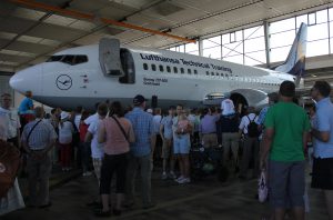 Airbus in der halle der Lufthansa technik