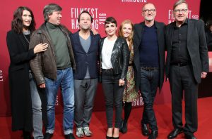 Friedemann Fromm, Jan Josef Liefers, Ivan Anderson, Franziska Brandmeier und Peter Lohmeyer auf dem Filmfest Hamburg