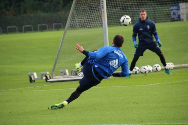 Der HSV im Torschusstraining