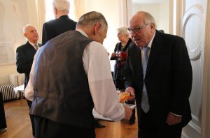 Uwe Seeler beim Empfang im Gästehaus des Senats