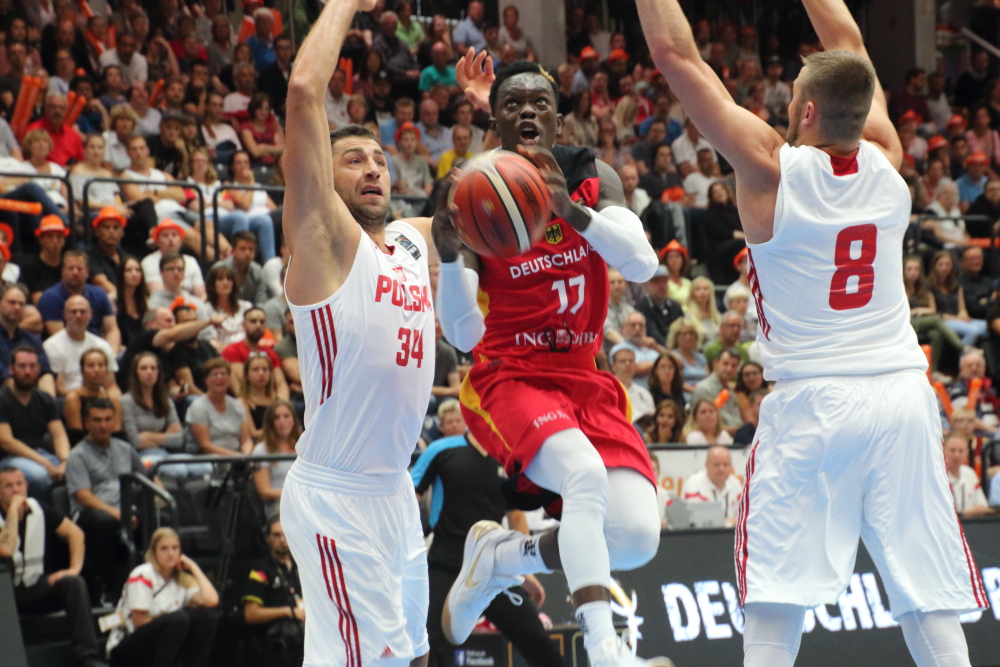 Deutschland -Polen beim Basketball 2017 Supercup in Hamburg