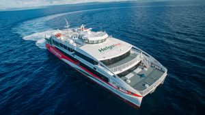 Der Helgoland Neubau der Förde Reederei Seetouristik verabschiedet sich von den Philippinen (c) AUSTAL