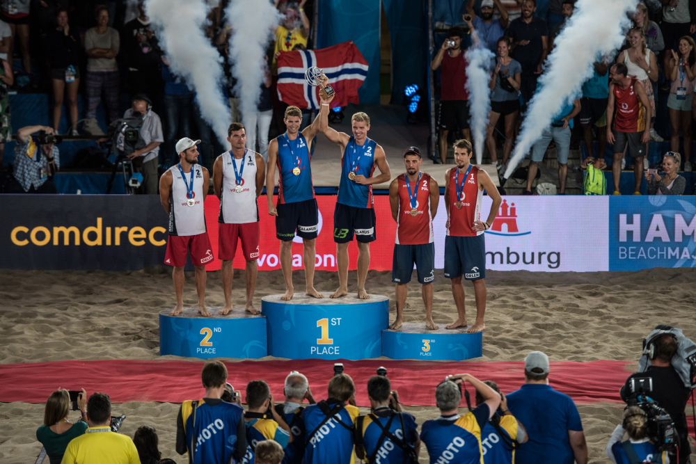 during the fourth stage of the Beach Volleyball Major Series at the