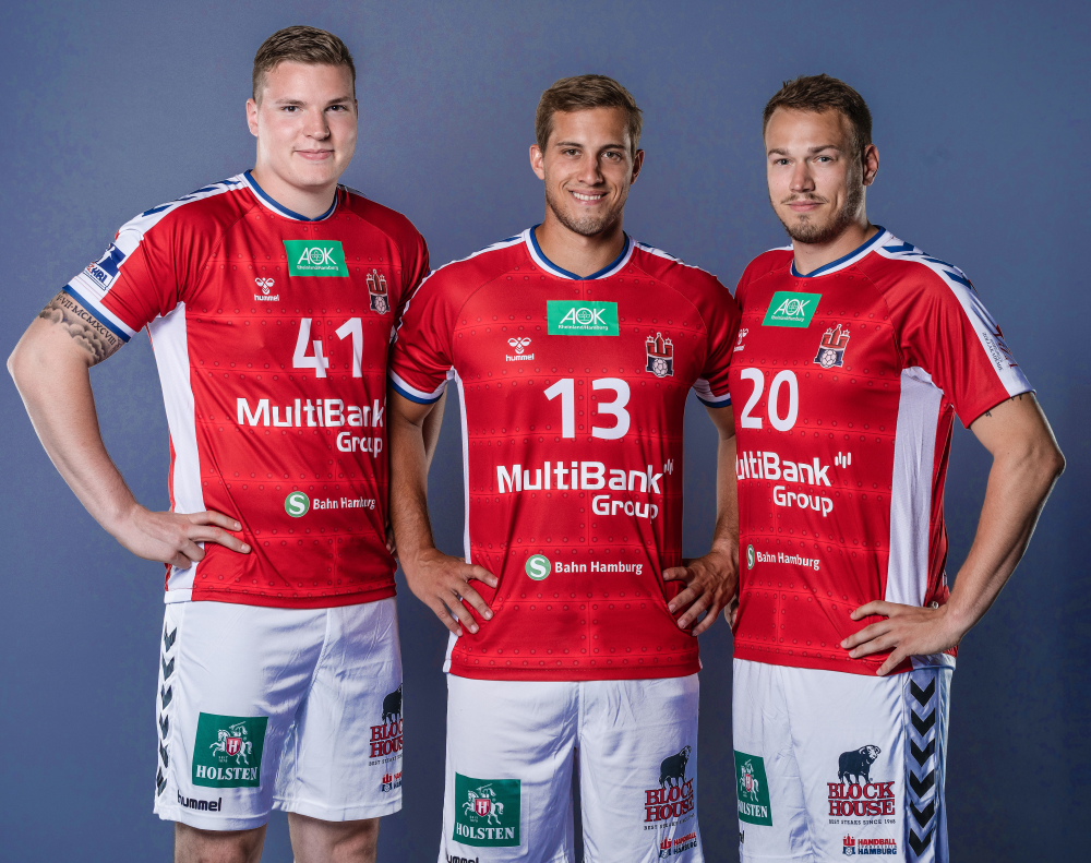 HSVH_PM_Neues Trikot_Dominik Vogt_Niklas Weller_Marius Fuchs