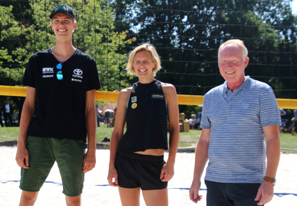 Julius Thole, Laura Ludwig und Jürgen Wagner