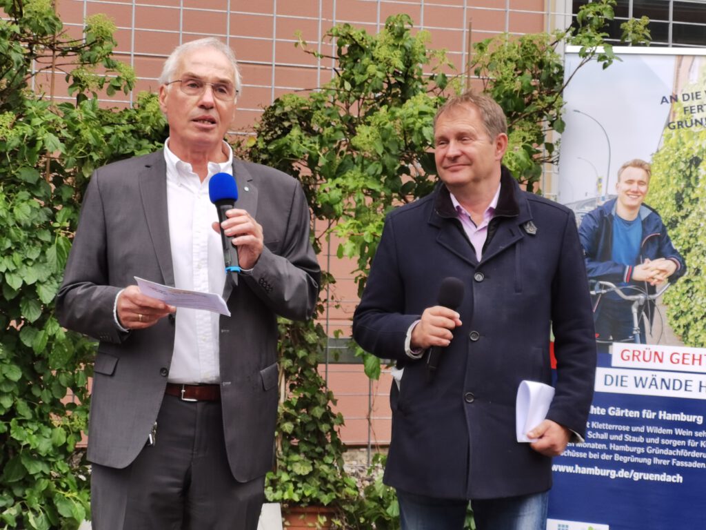 Professor Helmut Dosch und Umweltsenator Jens Kerstan