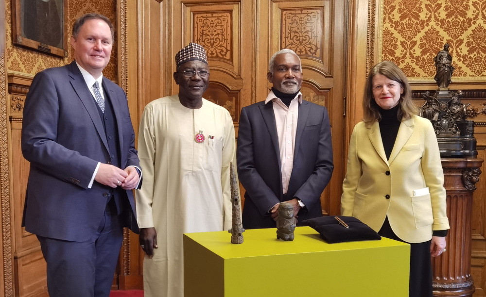 Carsten Brosda, Abba Isa Tijani, Yusuf Maitama Tuggar und Barbara Plankensteiner