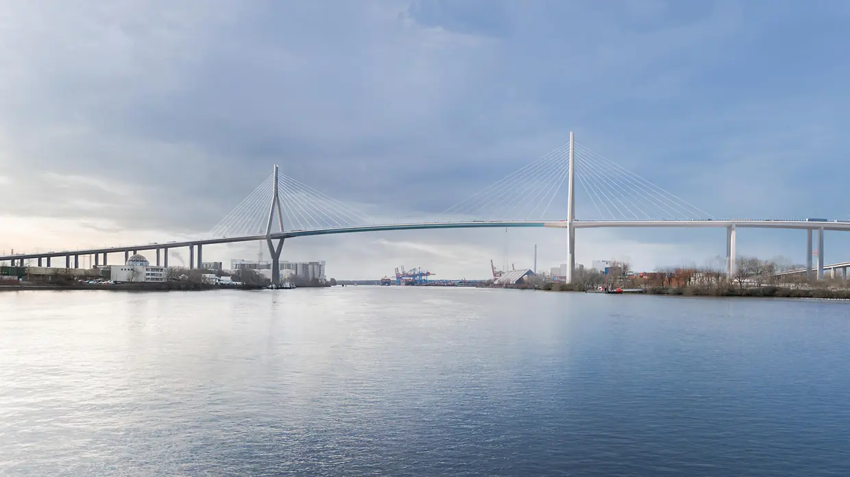 Siegerentwurf Neue Köhlbrandbrücke